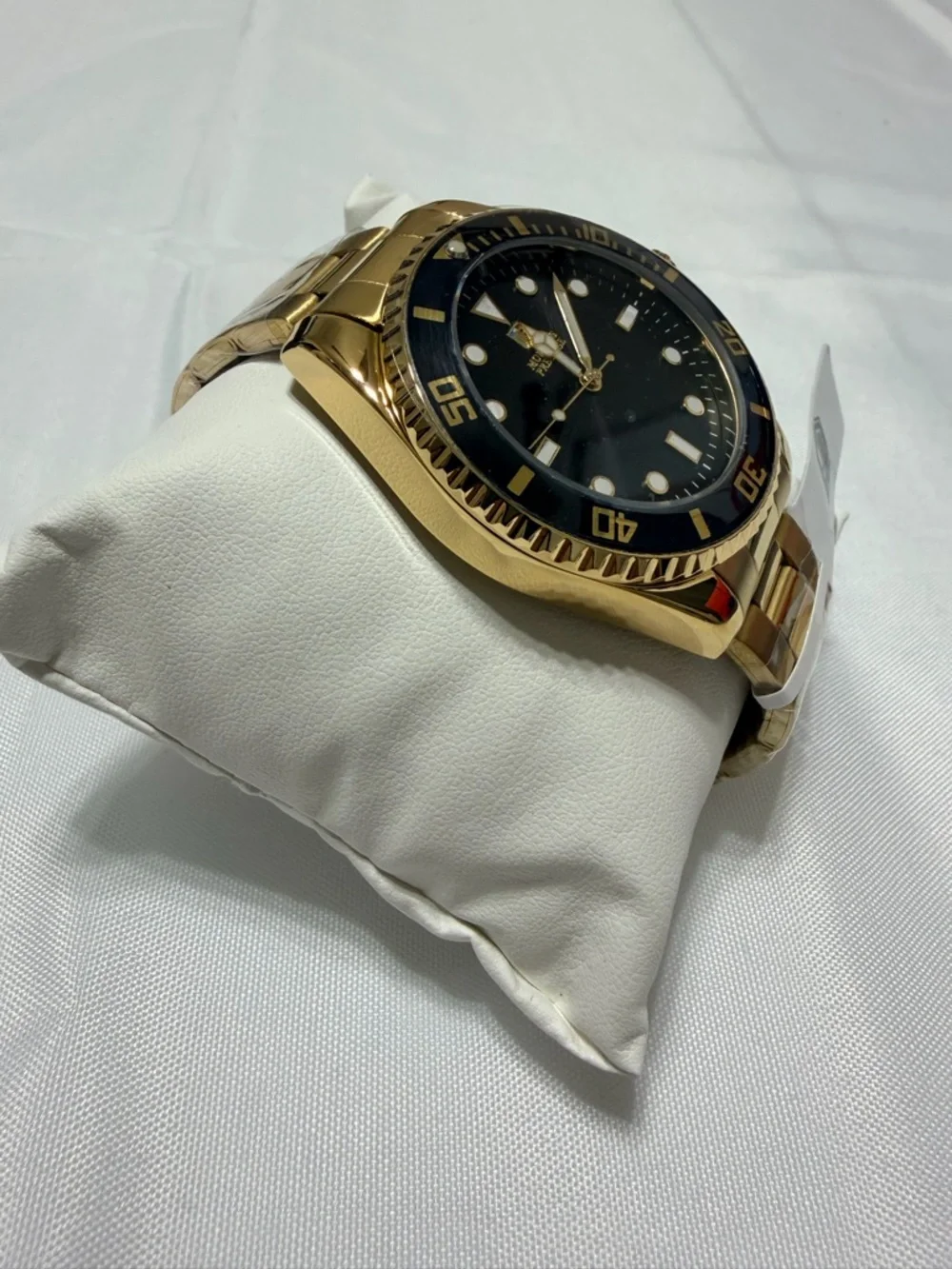 Montres Prestige X by Invicta Gold Tone Diver Style Watch with Black Dial Men’s